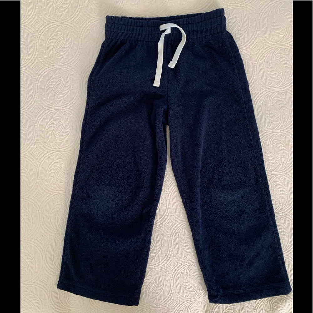Children’s Place Set Boys S (5/6) Blue Green Stripes Fleece Top Pants - Picture 4 of 16